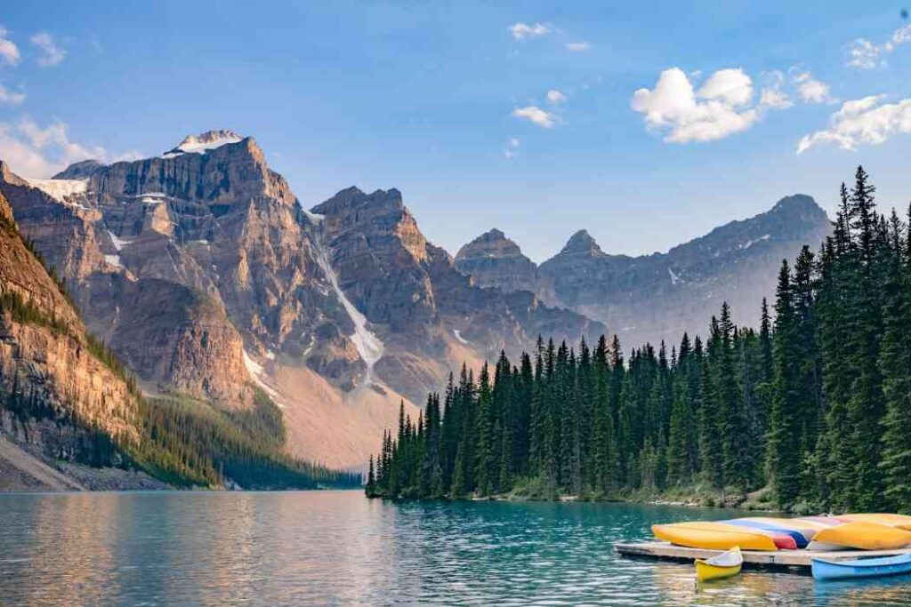 Serene Canoe Adventure on a Tranquil Lake