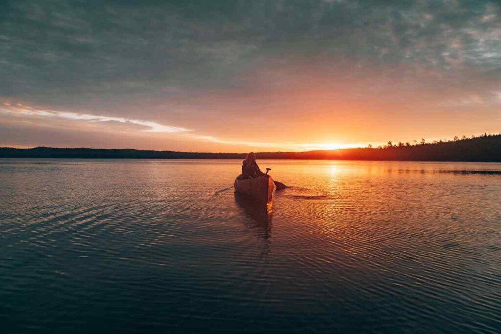 Sunset view of Canoeing Lake