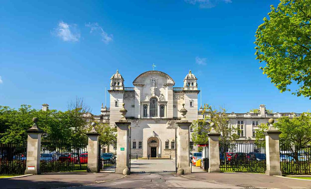 a front view of Cardiff Museum